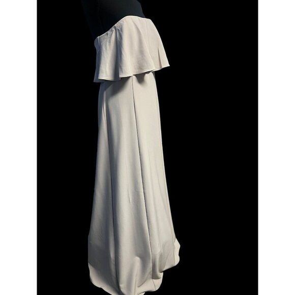 SHOW ME YOUR MUMU STRAPLESS MAXI DRESS STONE BRIDEMAID SUMMER WEDDING LG - Picture 3 of 8